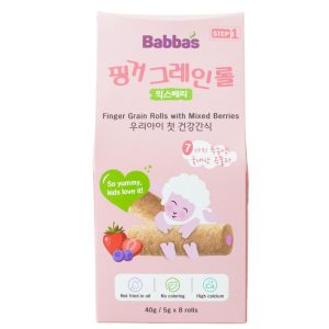 Bánh ngũ cốc Babba's vị dâu 40g (Trên 8 tháng)