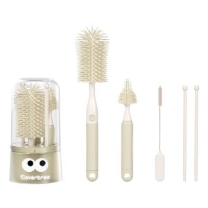 Bộ cọ rửa bình silicon 5 món CMS046 màu be