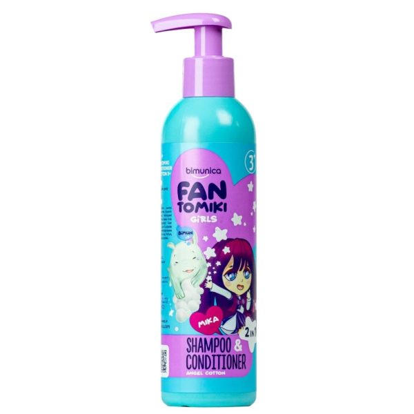 Dầu gội xả 2in1 Bimunica Fantomiki 250ml bé gái (Trên 3 tuổi)