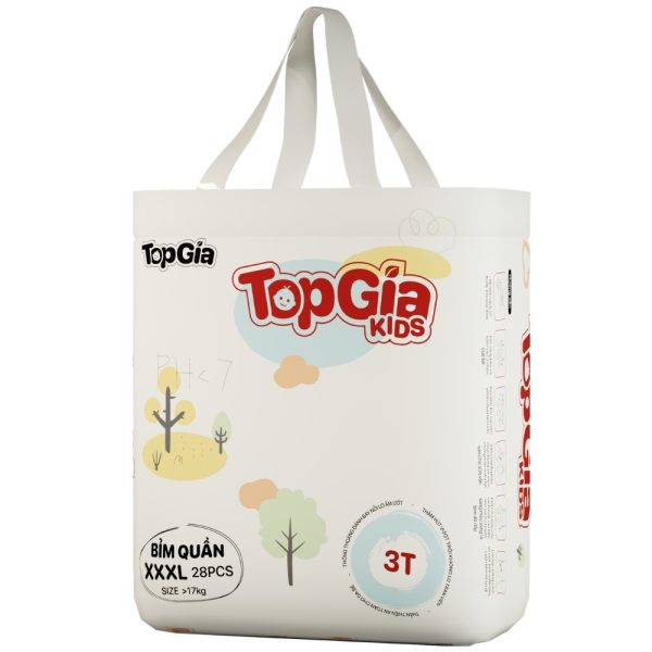 Tã quần TopGiaKids size XXXL28 miếng (>17kg)